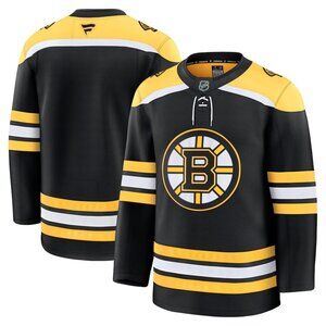 New Men's Fanatics NHL Boston Bruins Premium Home Jersey Size 46 MSRP $180